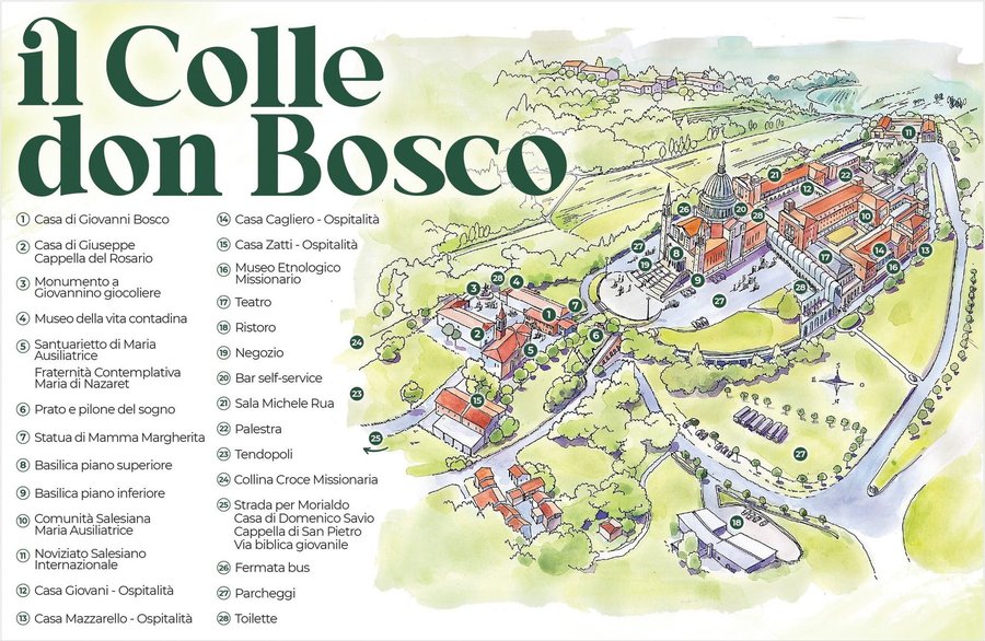 Mapa de Colle Don Bosco para planejar deslocamento