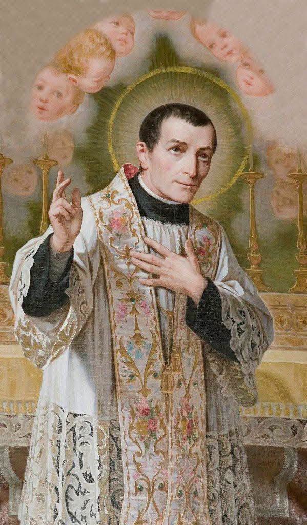 Representação devocional de São José Cafasso, sacerdote secular de Turim e referência espiritual do Piemonte do século XIX.