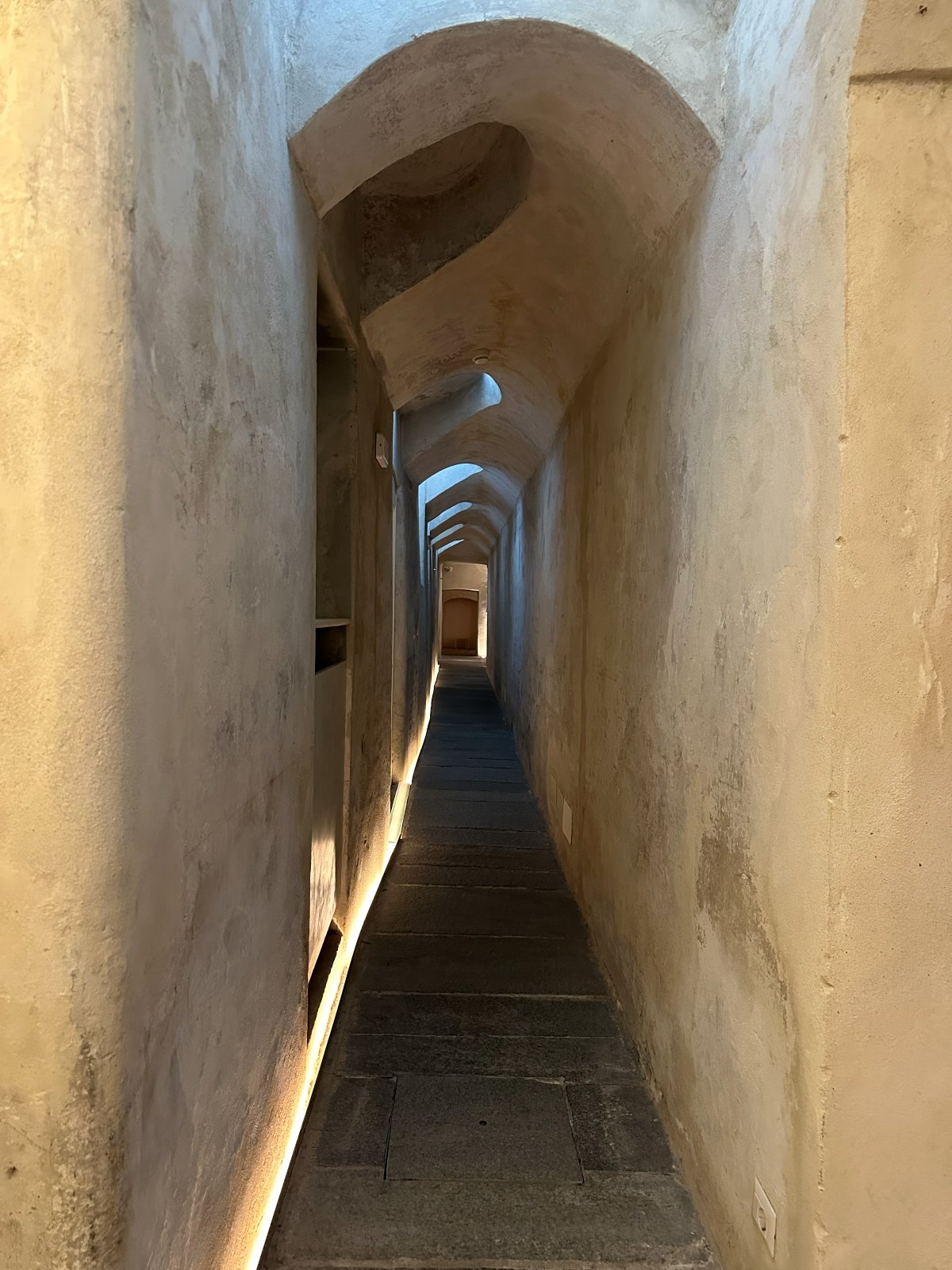 Corredor histórico do Museu Casa Dom Bosco em Valdocco