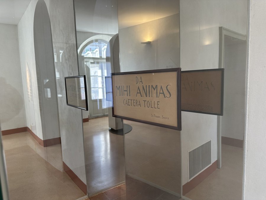 Painel Mihi animas cetera tolle no Museu Casa Dom Bosco