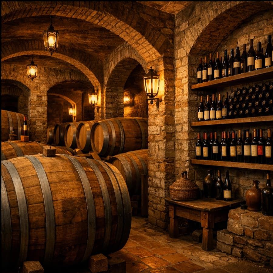 Bodega tradicional del Piamonte