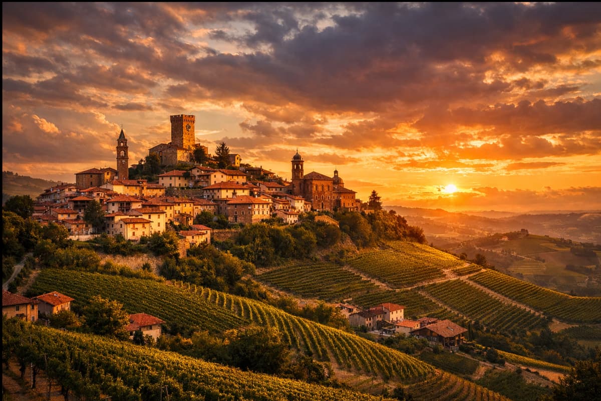 Paisaje de Monforte d'Alba